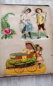  Viktorianische gestanzte Chromolithoraph Werbekarten Kinder Maritim  - Bild 1 von 8