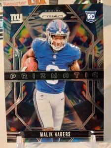 Malik Nabers 2024 Panini Prizm Prizmatic Silver RC #13 New York Giants - Bild 1 von 3