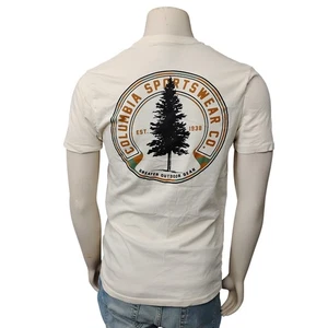 Columbia Sportswear Camiseta Manga Corta Talla Mediana Beige Gráficos en la Espalda - Imagen 1 de 6