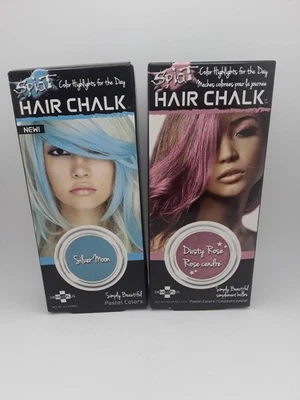 Lote de 2 SPLAT Temporales “Destacados de Color para el Día” Tiza para Cabello 2 Colores NUEVO Foto 1 de 4