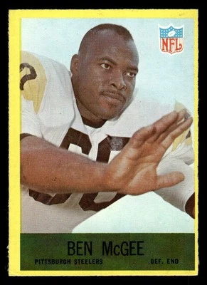 1967 PHILADELPHIA BEN MCGEE 154 EX FOOTBALL PITTSBURGH STEELERS - Image 1 of 2