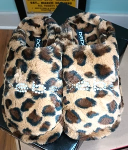 Bebe Molly Leopard Print Slippers Shoes Women Size 6 NIB READ DESCRIPTION - Picture 1 of 22