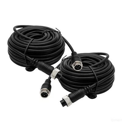 2x 10M / 33ft 4Pin Extension Video Cable For 4PIN Camera Truck Trailer Monitor - Image 1 of 4
