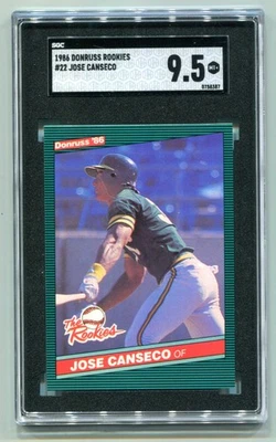 1986 Donruss The Rookies Jose Canseco #22 SGC 9.5 MINT+ - Image 1 of 2