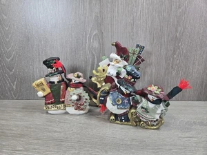 Kurt Adler Santa's World Snow Town Figures Set of 3 Christmas Decoration - Picture 1 of 12