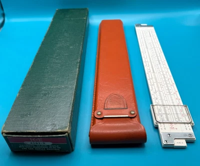 Regla deslizante K&E 4181-3 dúplex para troncos, 21 escalas + estuche de cuero + caja original Foto 1 de 4