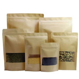 Resealable Stand up Pouches with Zipper, 100 Pcs Assorted-Size - ideal for em... - Picture 1 of 8