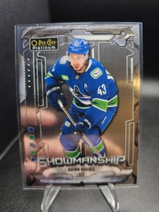2024-25 O-Pee-Chee OPC Platinum Quinn Hughes Showmanship #S-9 - Imagen 1 de 2
