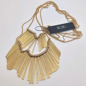 Neu mit Etikett BCBG Paris goldfarbene mehrlagige Kette Halskette mit Schmucksteinen 38 $ - Bild 1 von 20