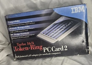 Vintage IBM Turbo 16/4 Token Ring PC Card 2 LAN Adapter New Sealed - Picture 1 of 4