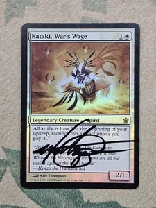 Foil - Kataki, War's Wage - Signed - MTG - MP - Saviors Of Kamigawa 14 - Picture 1 of 14