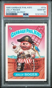1985 Topps Garbage Pail Kids Series 2 OS2 61a JOLLY ROGER Glossy PSA 10 GEM gpk - Picture 1 of 2