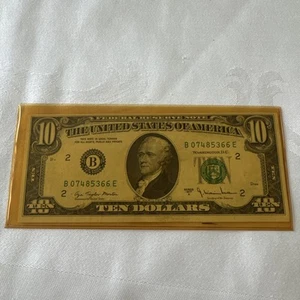 1977 $10 Federal Reserve Note -b07485366 E Double Printing Error XF - AU - Picture 1 of 10