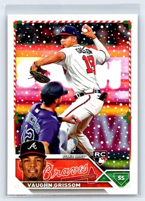2023 Topps Holiday Vaughn Grissom #H107 RC Rookie Atlanta Braves - Image 1 of 2