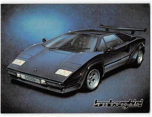 um 1980 Postkarte LAMBORGHINI Oldtimer Werbung 4x6 Keith Harmer Oldtimer - Bild 1 von 2