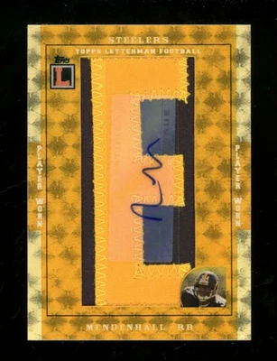 2008 Topps Letterman Rashard Mendenhall Rookie Auto Superfractor 1/1 ZK9299 - Image 1 of 2