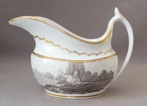 SPODE BAT PRINTED CONTEMPORARY HUMANITY PRINTS PAT 1922 CREAMER C1812-15 - Picture 1 of 6