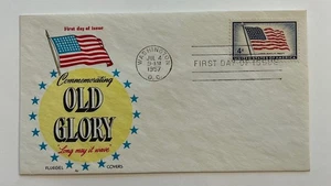 1957 4c Old Glory Postage Stamp #1094 First Day Cover - Fluegel - Picture 1 of 1