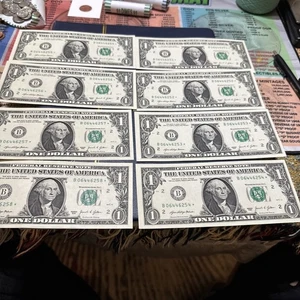 8 Consecutive Star Notes Uncirculated Fed Bank Of New York  Series 2021 - Picture 1 of 6