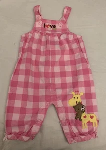 child of mine carters Mädchen Kariert Rosa Giraffe 1 Stück Strampler 0-3 Monate Liebe - Bild 1 von 13