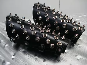 UNISEX SPIKE LEDERHANDSCHUHE. DEATH METAL... (MDLUG0252)... SIX MILLION DEAD'S - Bild 1 von 12