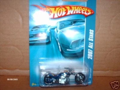 HW HOT WHEELS 2007 ALL STARS #138 BLAST LANE MOTORCYCLE HOTWHEELS VHTF RARE BLUE - Image 1 of 1