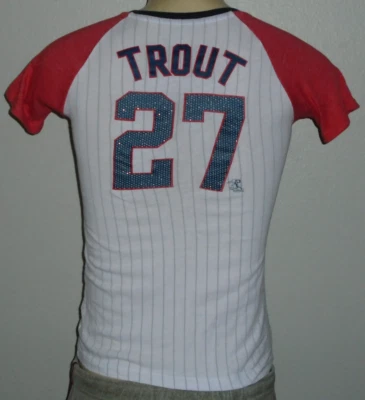 Camiseta Mike Trout #27 Los Angeles Angels Team MLB cuello en V niñas XL 14/16 Foto 1 de 4