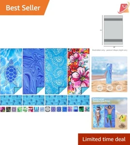 4 Pack Microfiber Beach Towels 71x32 Lightweight Quick Dry Sand Free Gym Travel - Picture 1 of 10