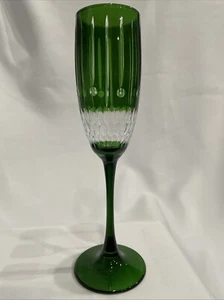 ONE Williams Sonoma Wilshire Corte Joya Verde Champagne Flauta Estilo 3 - Nuevo con Etiquetas - Imagen 1 de 6