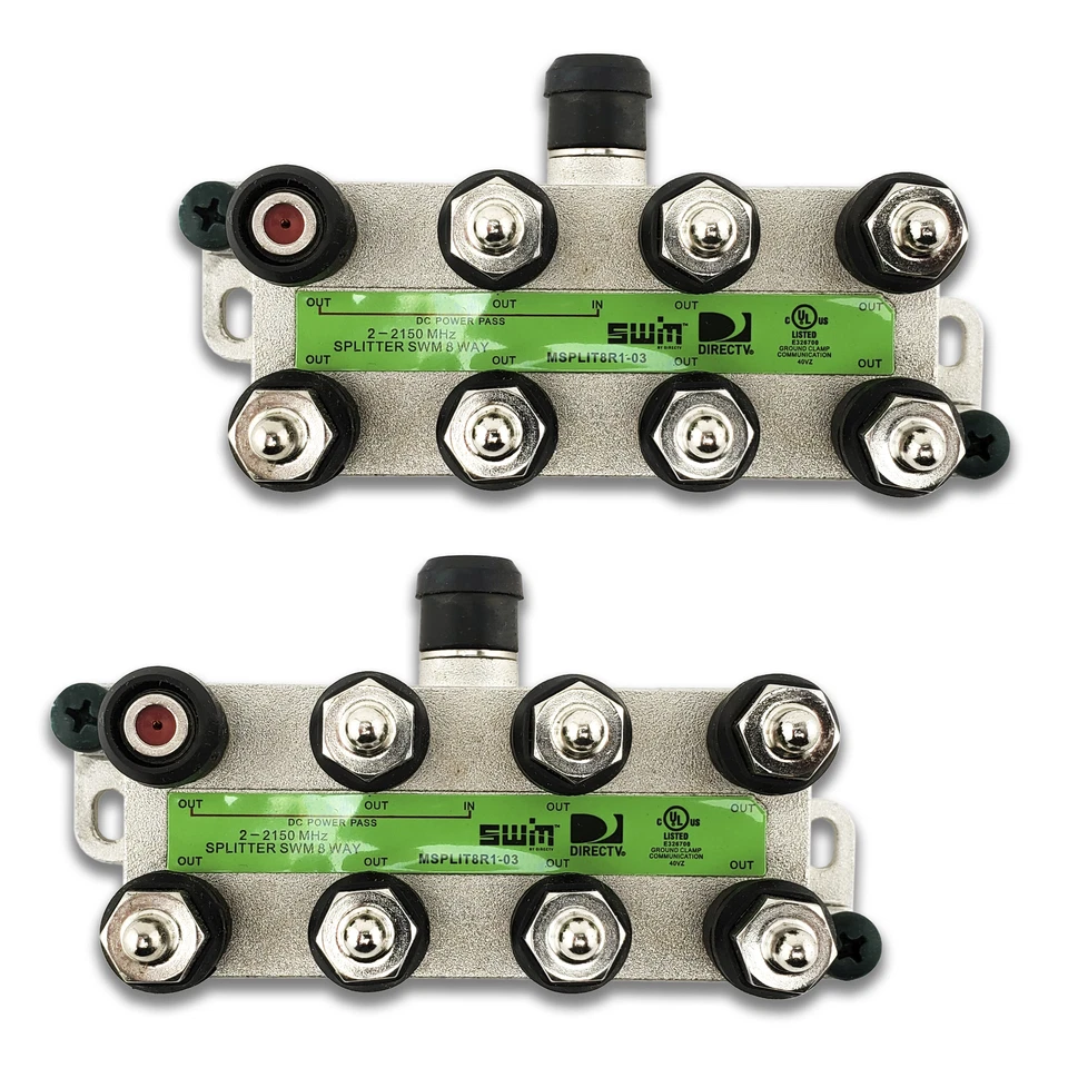 Directv SWM Approved 8-Way Splitter (2) - Image 1 of 4