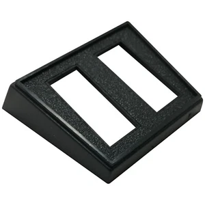 (5) Double Rocker Switch Rectangle Black Mounting Panel 1-1/8" X 1/2" Hole - UK - Picture 1 of 4