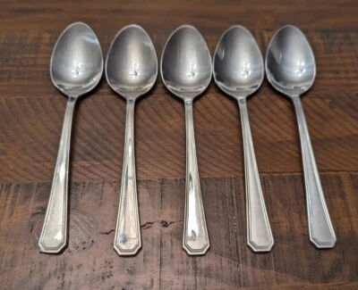 5 x Oval Soup Spoons TOWLE TATE Stainless 18/8 Korea - Image 1 of 4
