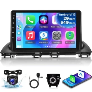 Radio de coche para Mazda 3 Axela 2014-2019, 2G+64G Android 13 cámara de reversa HiFi GPS - Imagen 1 de 2