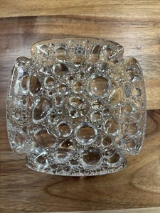 Libby Glass MCM Bubble Pebble Art Glass Ashtray 4" Mid century Modern - Picture 1 of 3