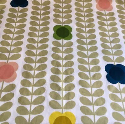 1M 100cmx 100cm Square Orla Kiely Small Summer Stem Flower Multi Lightweight New - Image 1 of 4