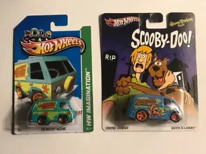 HOT WHEELS POP CULTURE Scooby-Doo Quick D-Livery 2013 & The Mystery Machine 2012 - Picture 1 of 10