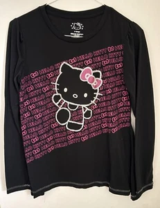 Hello Kitty Sanrio Girls Long Sleeve Black Shirt  Size X-Large - Picture 1 of 3