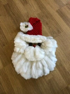 Handmade Macramé Santa Claus Wall or Door Decor Vintage Boho Christmas Kitsch - Picture 1 of 1