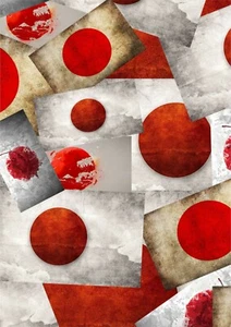 3 x A4 Japanese flag Sticker Bomb sheet Vinyl Decal Wrap Car Van Laptop - Picture 1 of 1