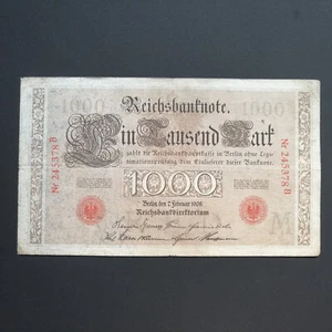 GERMANY 1000 MARK 1908 P-36  - RARE-  VF - Picture 1 of 3