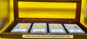 2004-W 4PC AGE PCGS PR70 DCAM 20TH ANNIVERSARY MERCANTI - Picture 1 of 6