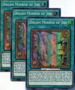 3 X YU-GI-OH DREAM MIRROR OF JOY 1ST ED SUPER RARE MINT RIRA-EN089 - Picture 1 of 1