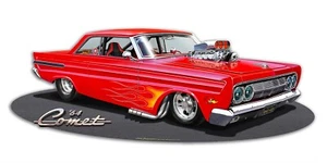 Letrero de metal Comet Drag Racing Gasser 64 de Larry Grossman - Imagen 1 de 2