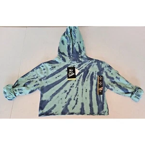 "Art Class" Tie Die Sweatshirt Kid's Fleece Raw Edge Boxy Cropped Hoodie S 6-6X - Picture 1 of 12