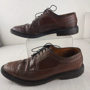 Allen Edmonds Uomo 8 D Borgogna MacNeil 9097 Blucher Ala Lunga Shell Cordovan - Foto 1 di 9