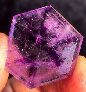 44CT WOW!  Boutique Natural Trapiche Star Super Seven Amethyst Specimen ic9991 - Picture 1 of 14
