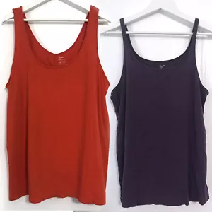 Camiseta sin mangas para mujer Old Navy & Gap camiseta interior cami púrpura naranja talla XXL - Imagen 1 de 12