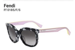 FENDI Black White Pink Yellow Big Sunglasses FF/0185/F/S UDLHA 54[]20 140 - Picture 1 of 11