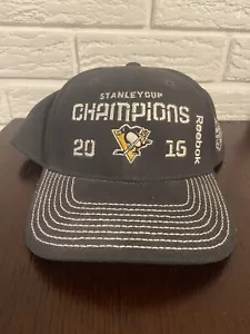 Pittsburgh Penguins 2016 Stanley Cup Champions Reebok Hat - Mens Adjustable  - Picture 1 of 4