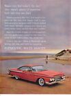 Vintage Automobile Print Car Ad Plymouth Fury Couple Beach Northern Tissue 1961